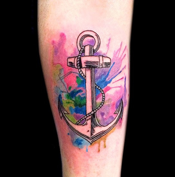  watercolor tattoos anchor