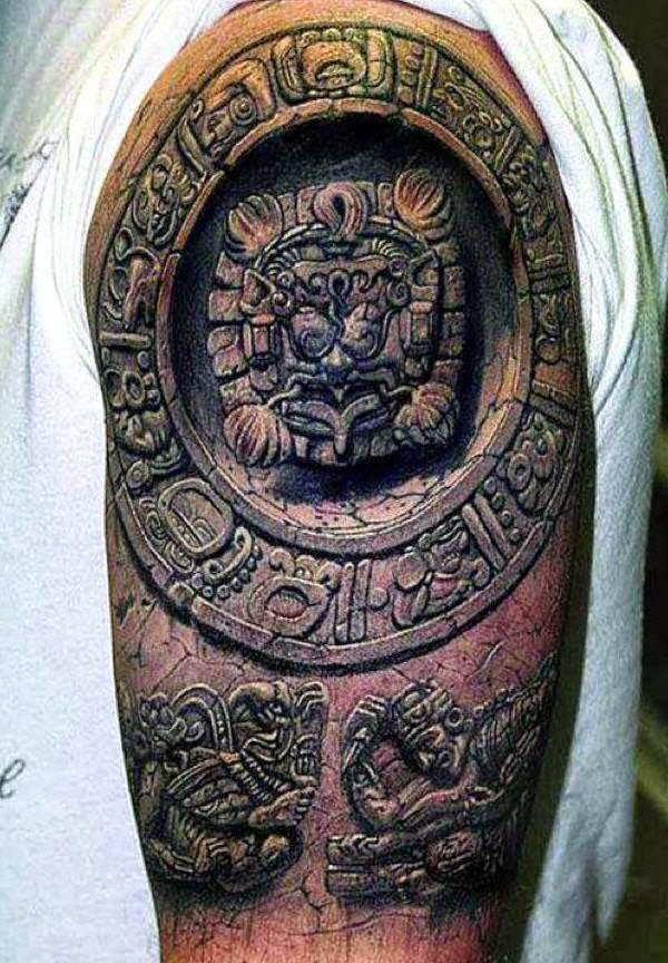  aztec wolf tattoo