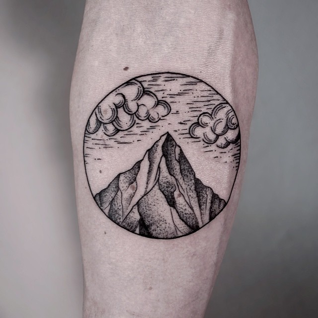  circle mountain tattoo