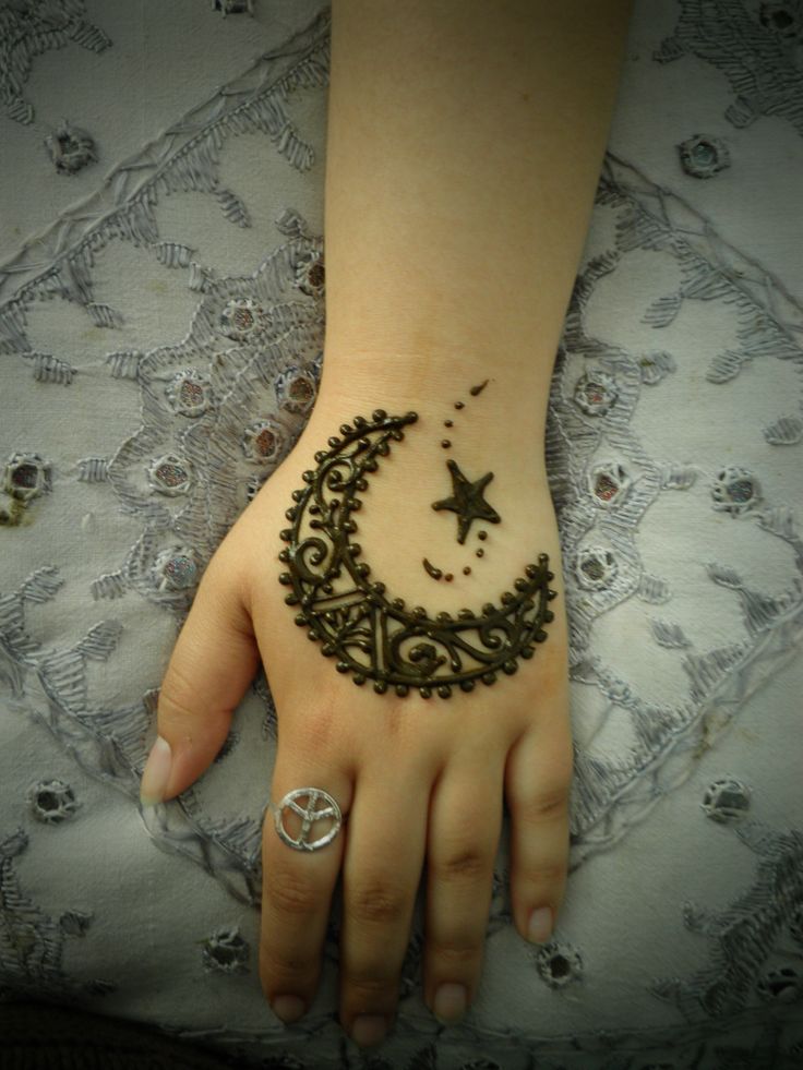 Moon henna tattoos