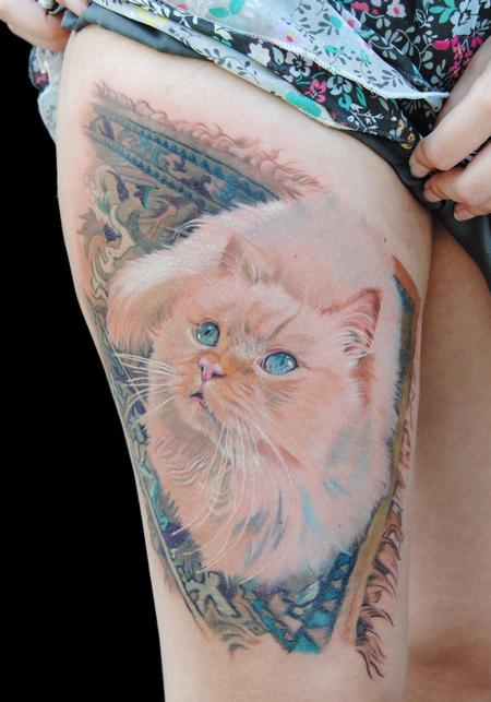 persian cat tattoo