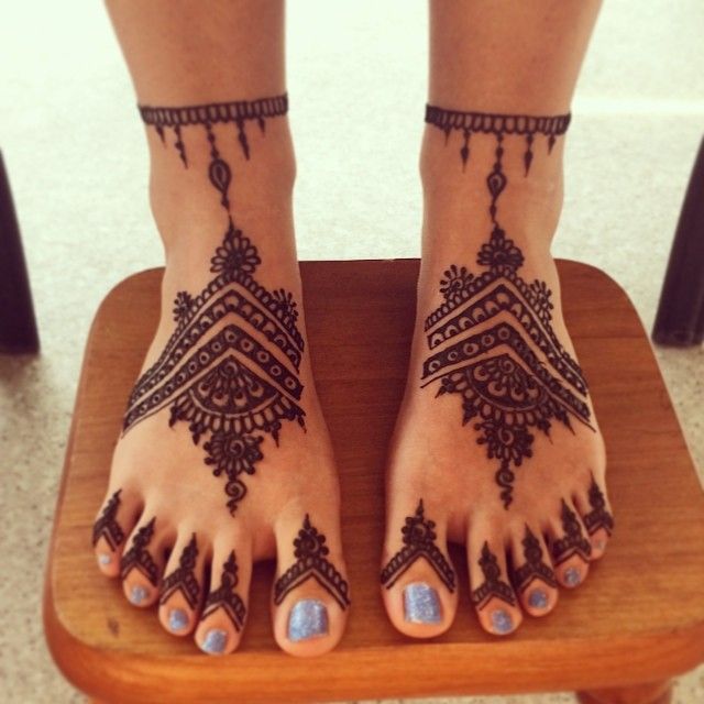  henna tattoo foot