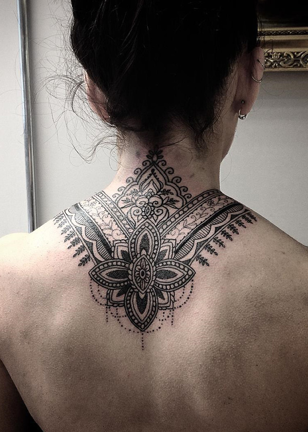  mandala neck tattoos