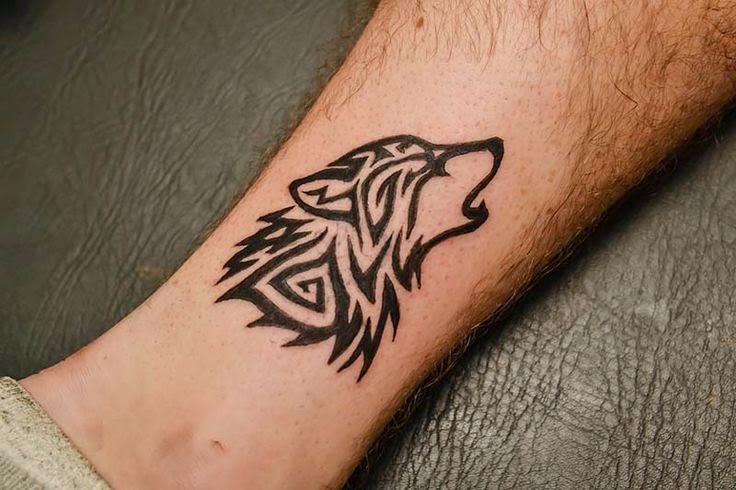  wolf tattoo tribal