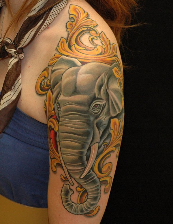  elephant sleeve tattoos