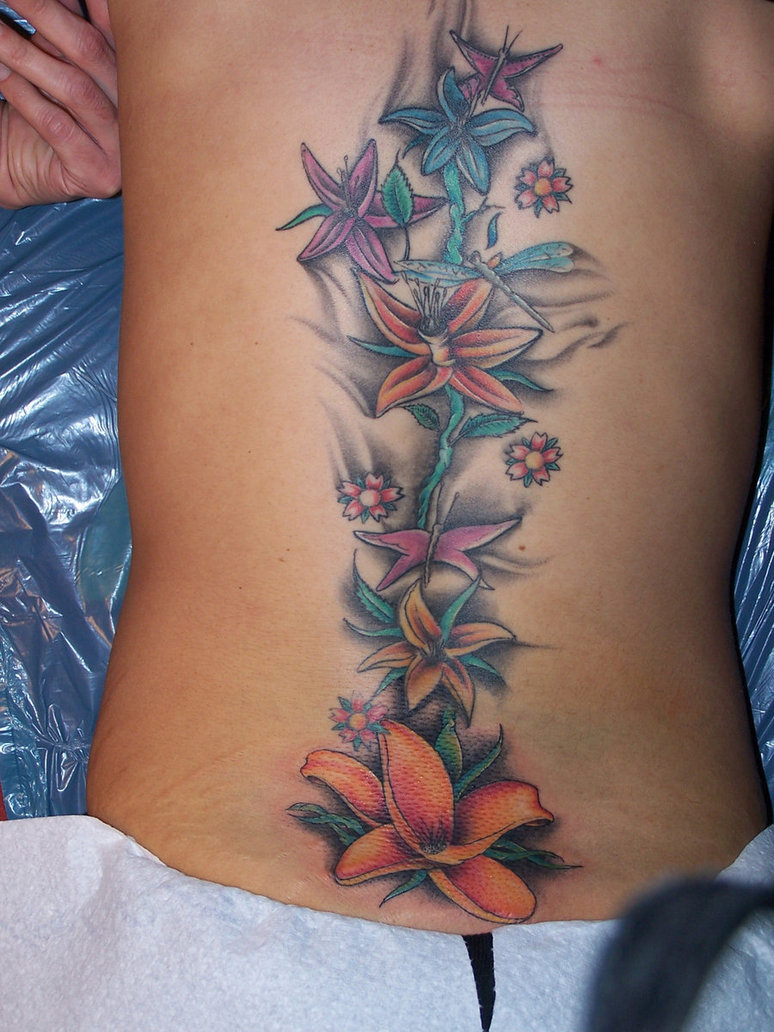  flower tattoos back