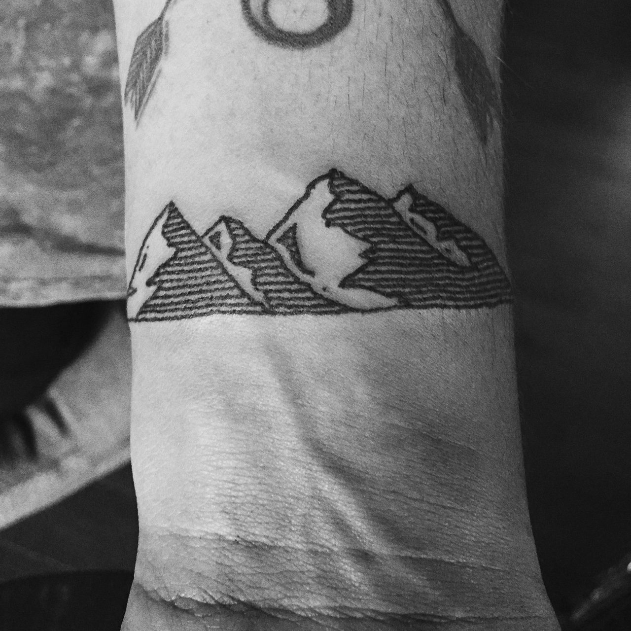 mountain nature tattoo