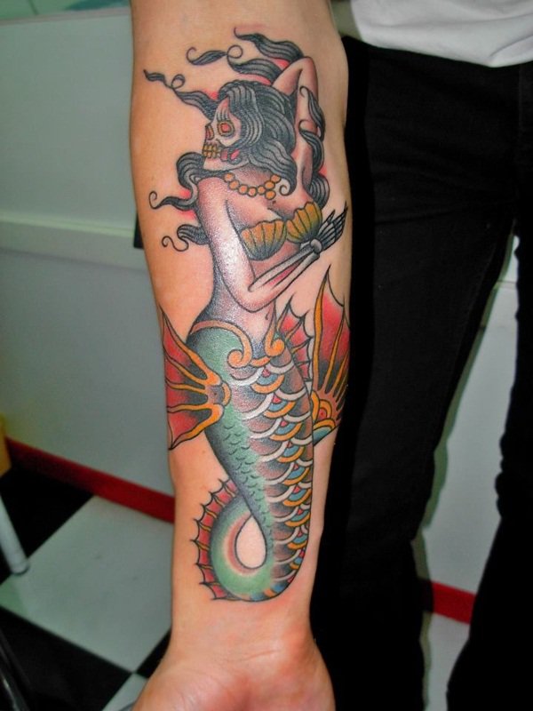  arm mermaid tattoos