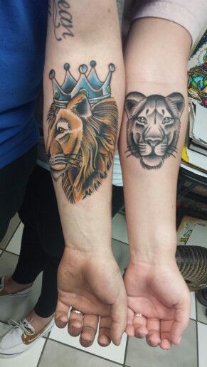  lion tattoo couple
