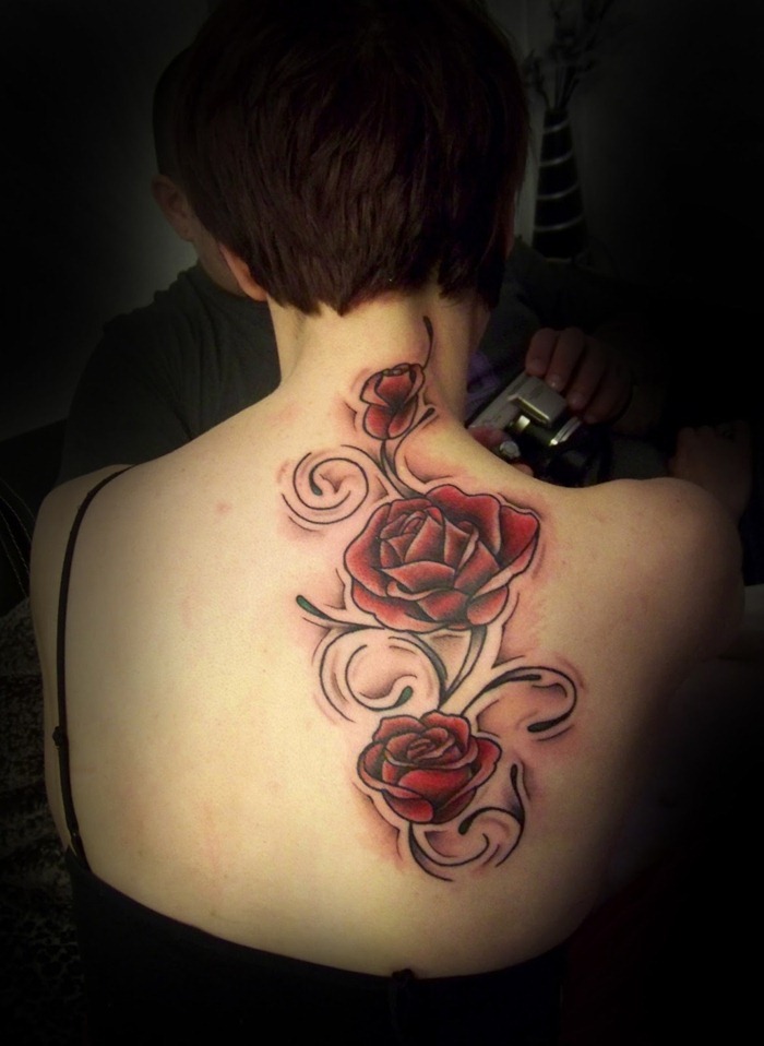  rose tattoo back