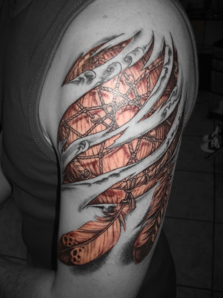 tribal dream catcher tattoo