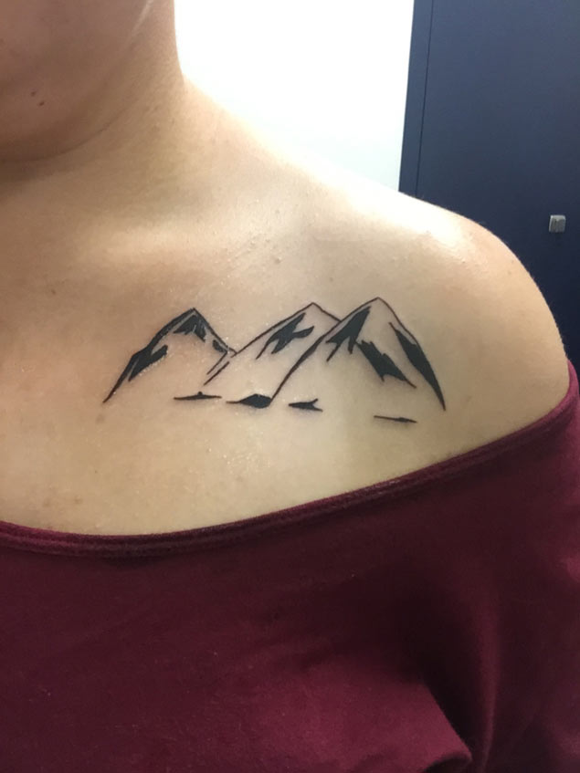  abstract mountain tattoo