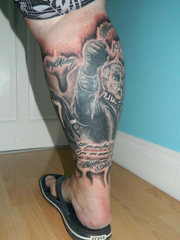 half leg tattoos