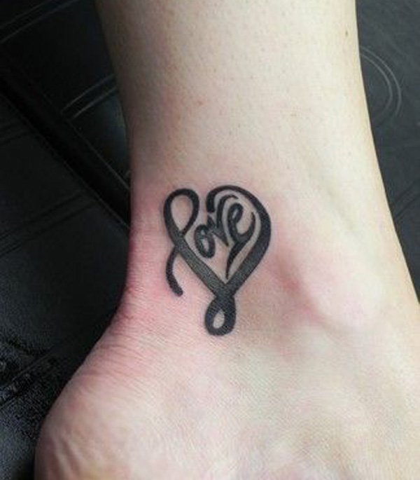  heart ankle tattoos