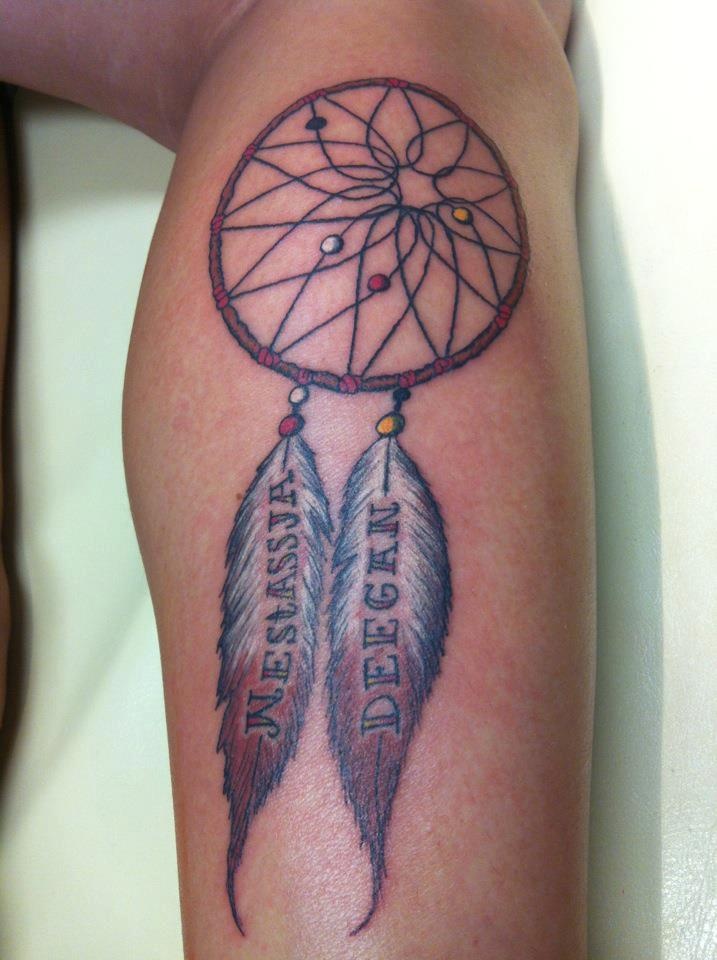  dream catcher tattoo with names