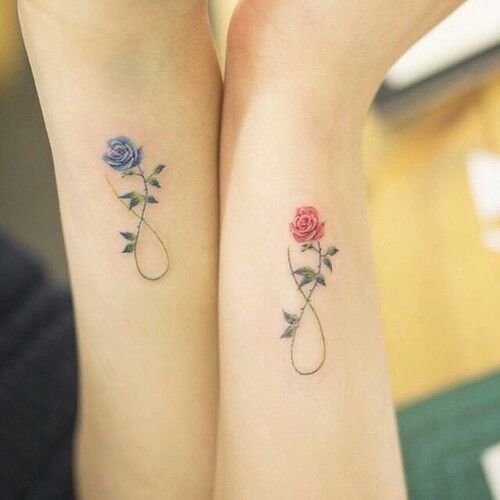 infinity tattoo with flowers