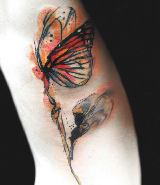 abstract butterfly tattoos