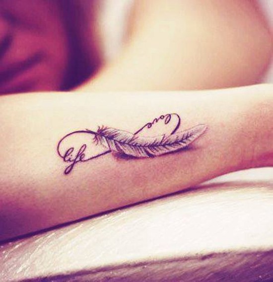  infinity feather tattoo