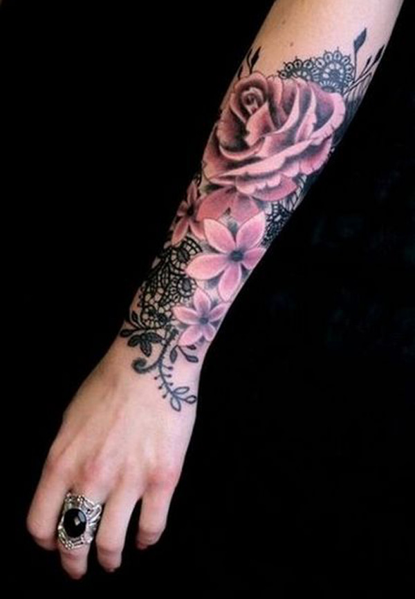  lace forearm tattoos