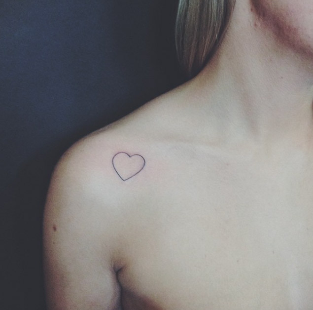  shoulder heart tattoos