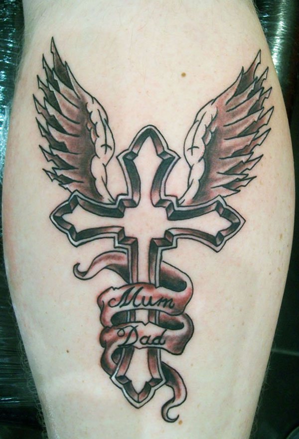  cross tattoos with wings