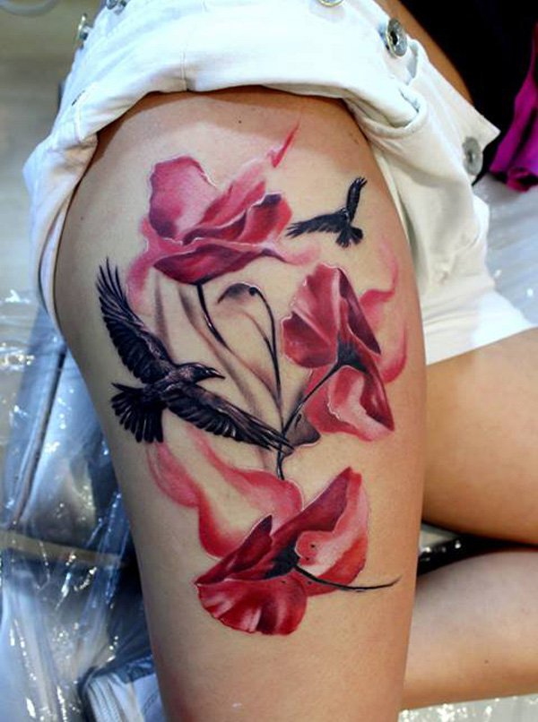  feminine thigh tattoos