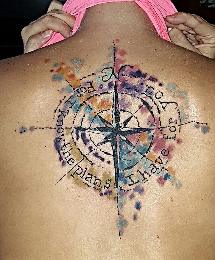 girly compass tattoo