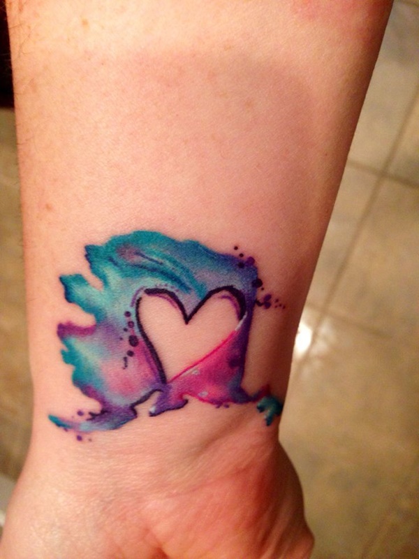  watercolor tattoos heart