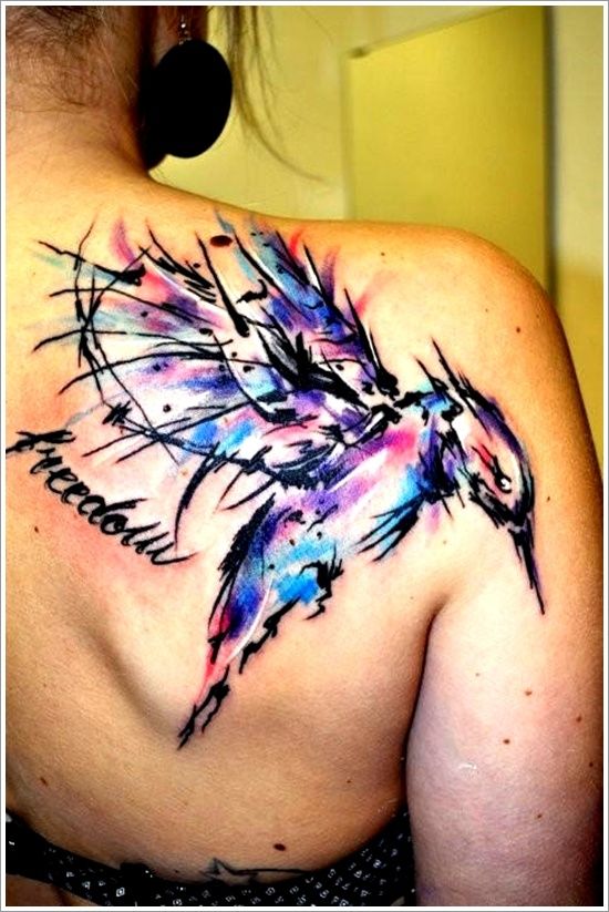  abstract bird tattoos