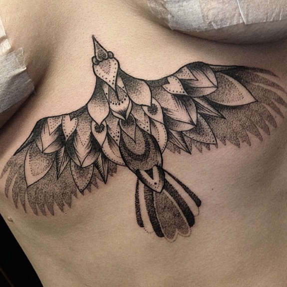  bird sternum tattoo