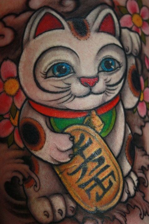  chinese cat tattoo