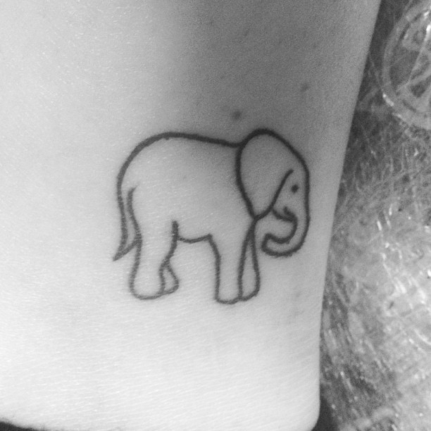  elephant tattoo outline
