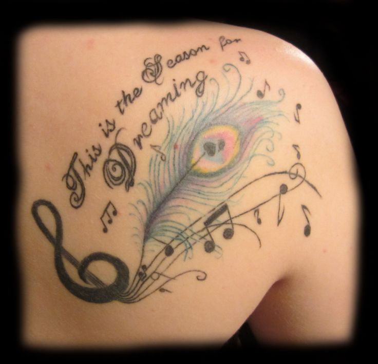 music tattoos shoulder