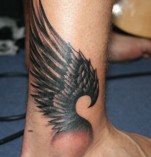 wings ankle tattoos