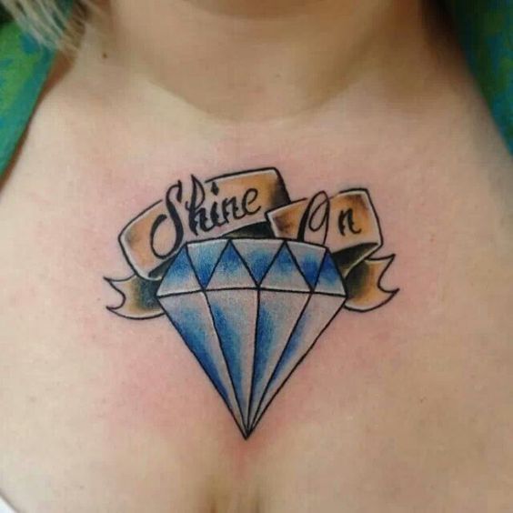  diamond chest tattoos