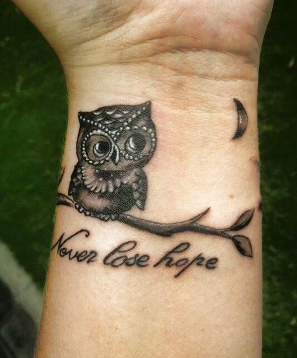  owl tattoo wrist