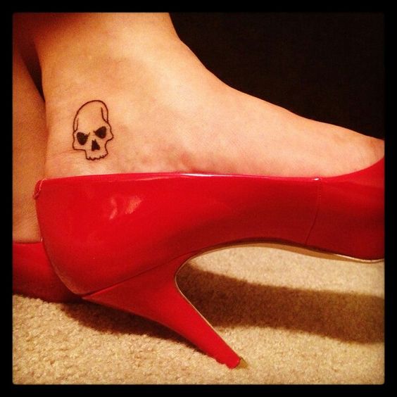 skull ankle tattoos