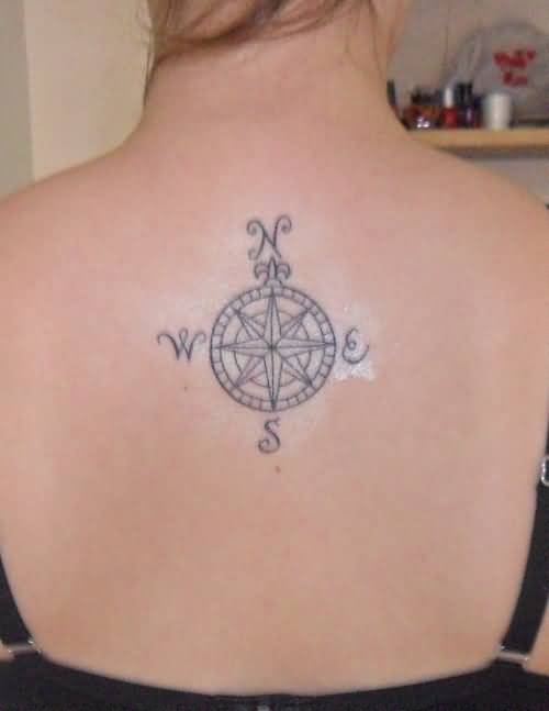  compass tattoo back