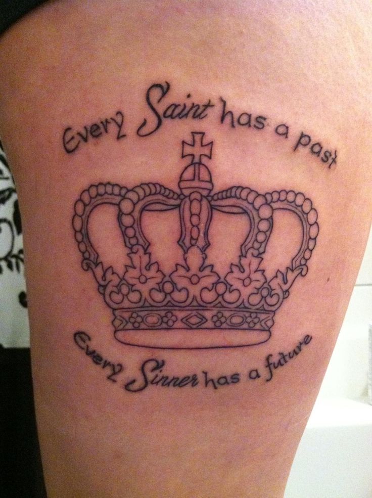 crown tattoos with quote