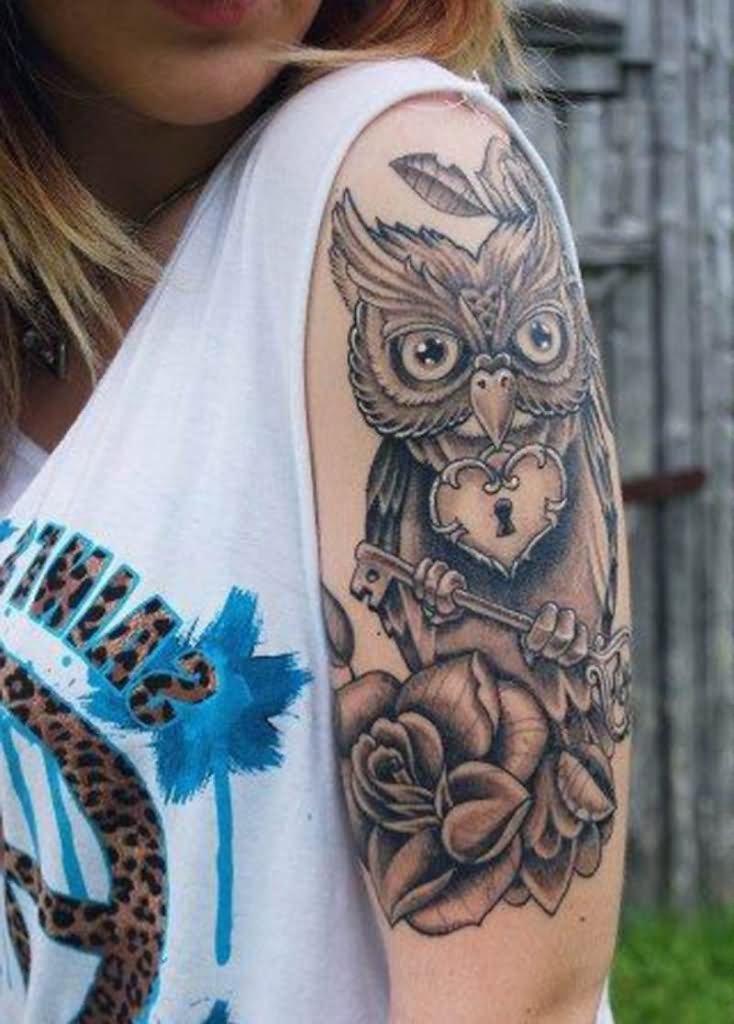 feminine owl tattoo