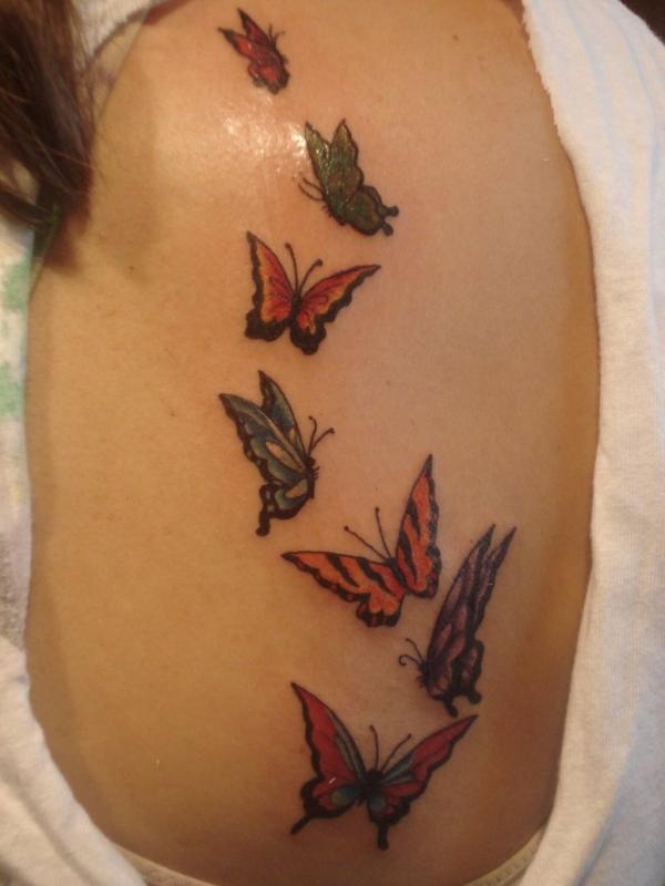  flying butterfly tattoos