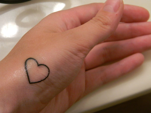  heart hand tattoos