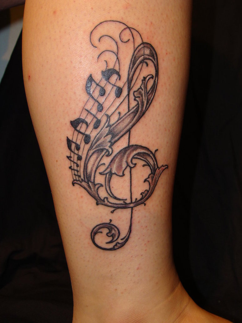 music tattoos notes
