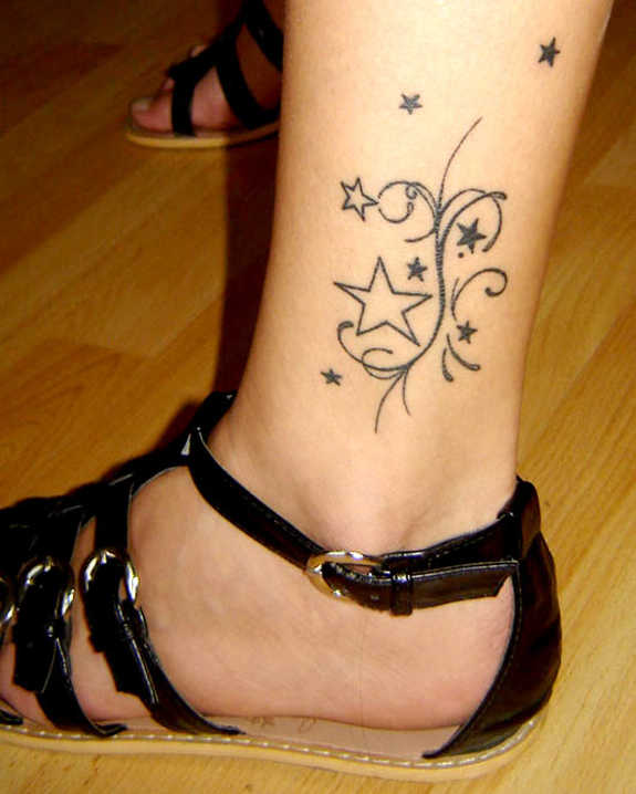  star ankle tattoos