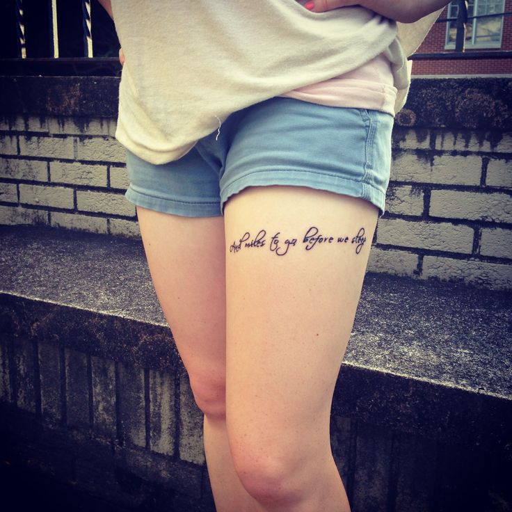 thigh tattoos words
