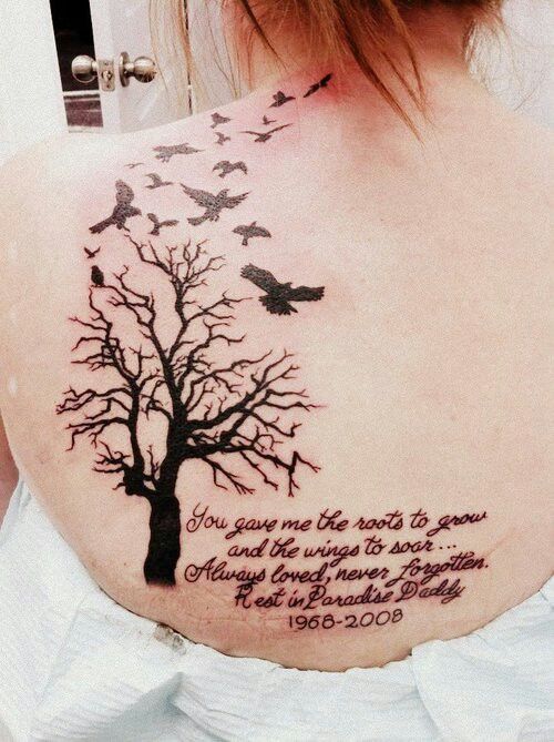  tree tattoos with birds