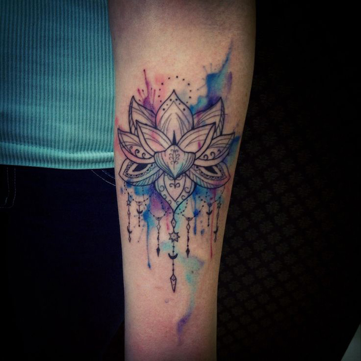  watercolor tattoos mandala
