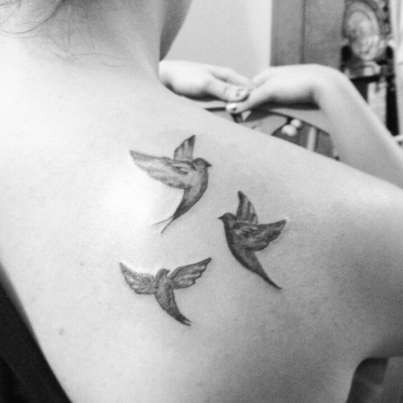  white tattoo dove