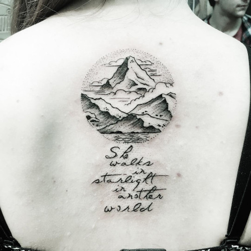  mountain tattoo with quote