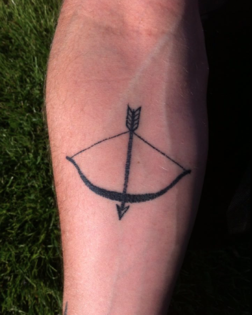 bow and arrow tattoo